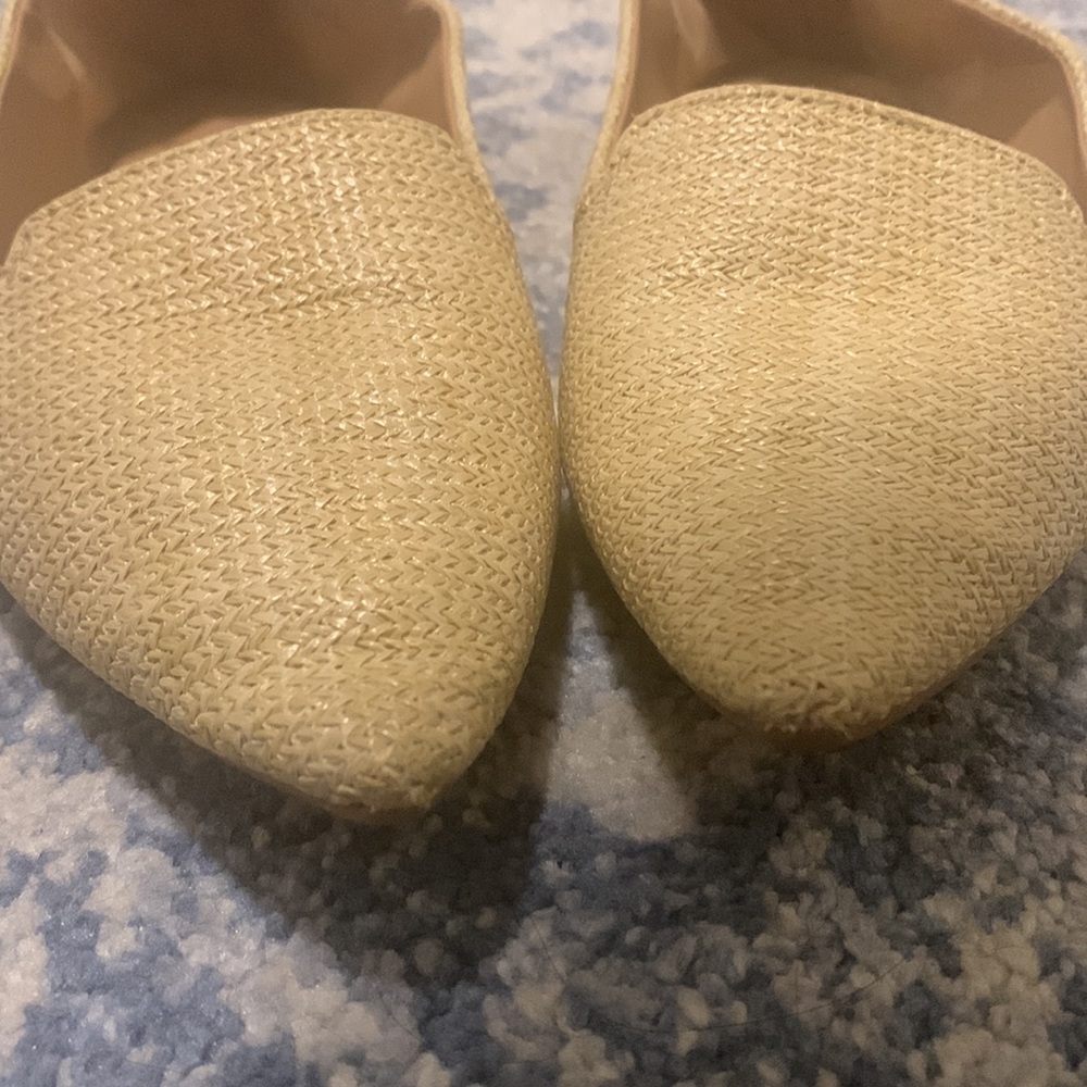 Lulu’s Natural Beige Raffia Flats 7.5 - Picture 4 of 5
